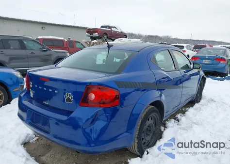 2013 Dodge Avenger Se from USA, damaged, VIN 1C3CDZAB8DN598843